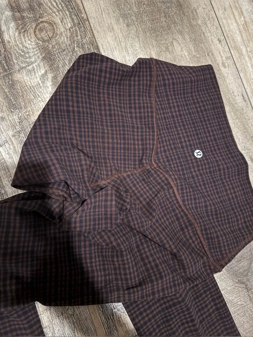 Lululemon Brown Check High-Rise Leggings